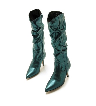 Mustang Chantal green boots -Height heel 8cm