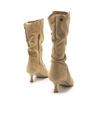 Mustang Beige Indie Leather Boots
