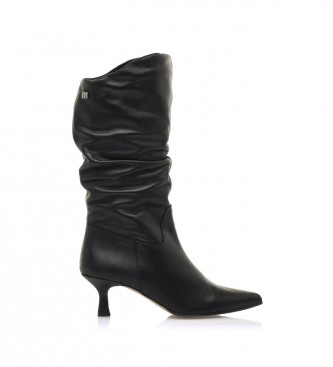 Mustang Indie Leather Dress Boots Black