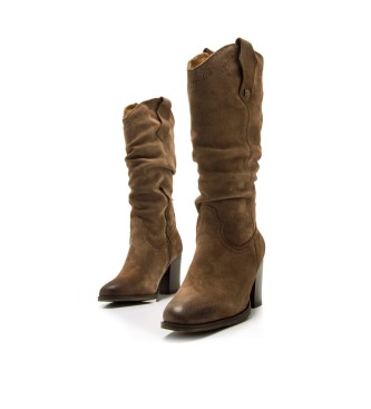 Mustang Botas de Piel Jolie marrn