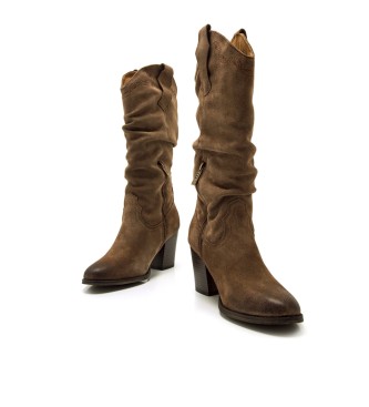 Mustang Botas de Piel Jolie marrn