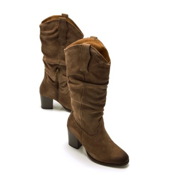 Mustang Botas de couro Jolie castanhas