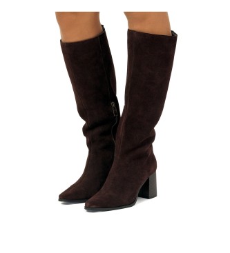 MTNG Skórzane buty Meghan w kolorze brązowym