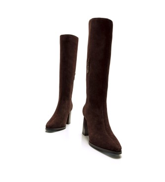 MTNG Skórzane buty Meghan w kolorze brązowym