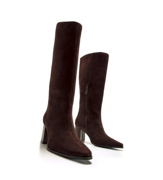 MTNG Skórzane buty Meghan w kolorze brązowym