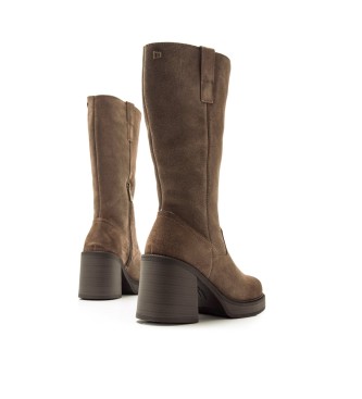 Mustang Botas de couro castanhas New Oasis