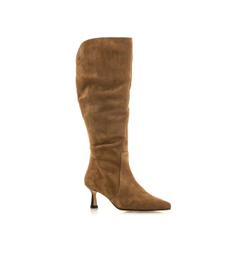 MTNG Bottes en cuir beige Ninete