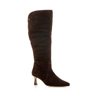 MTNG Bottes en cuir marron Ninete