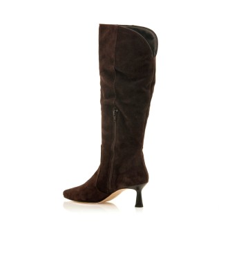 MTNG Bottes en cuir marron Ninete