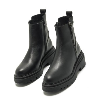 Mustang BUNKER Casual leather ankle boots black