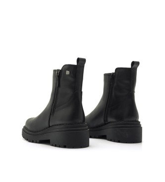 Mustang BUNKER Casual leather ankle boots black