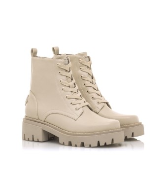 Mustang Casual CUAD beige ankle boots