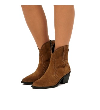 MTNG Stivaletti Daphne in pelle marrone