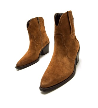 MTNG Stivaletti Daphne in pelle marrone