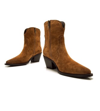 MTNG Stivaletti Daphne in pelle marrone