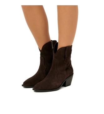 MTNG Stivaletti Daphne in pelle marrone