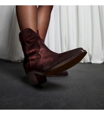 MTNG Stivaletti Daphne in pelle marrone