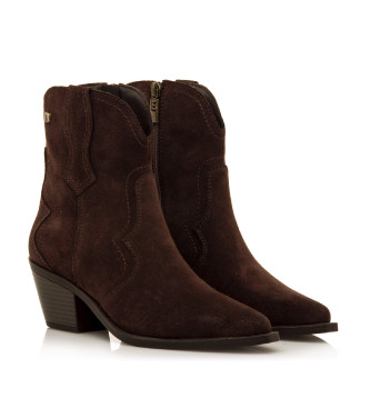 MTNG Stivaletti Daphne in pelle marrone