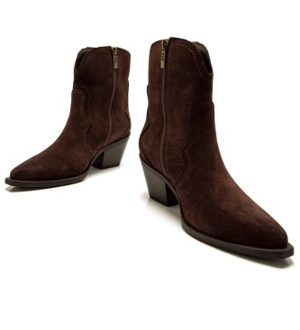 MTNG Stivaletti Daphne in pelle marrone