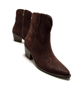 MTNG Stivaletti Daphne in pelle marrone