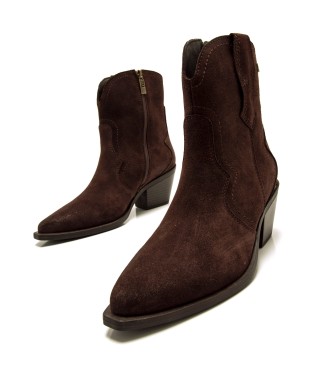 MTNG Stivaletti Daphne in pelle marrone