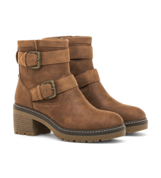 Mustang Brown Doris ankle boots