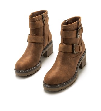 Mustang Brown Doris ankle boots