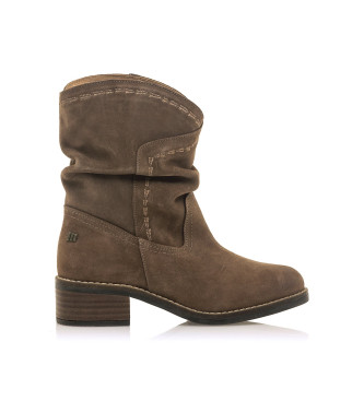 Mustang Frontier Ankle Boots i lder brun