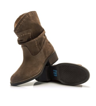 Mustang Frontier Ankle Boots i lder brun