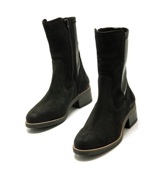 Mustang Frontier Leather Ankle Boots black