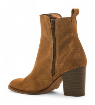 Mustang Bottines en cuir Jolie marron