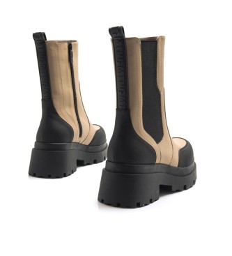Mustang MISSIONE bottes  lacets beige dcontractes