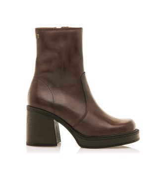 Mustang Leather ankle boots New Oasis Brown