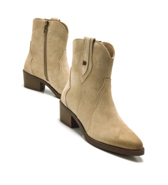 Mustang Botines de Piel Teo beige