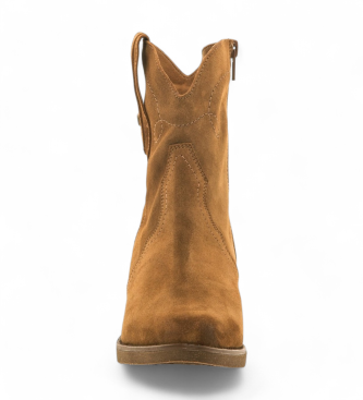 Mustang Brown Teo Leather Ankle Boots