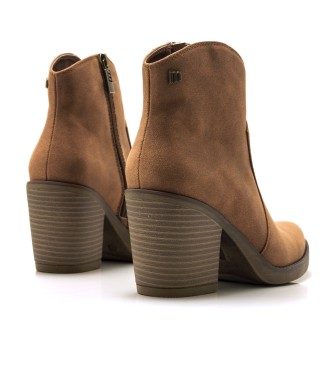 Mustang Tijuana brown ankle boots -Heel height 8cm