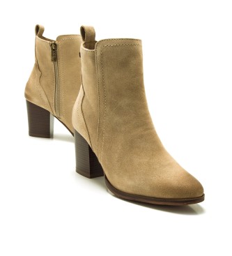 Mustang Botas de couro Bege Jolie