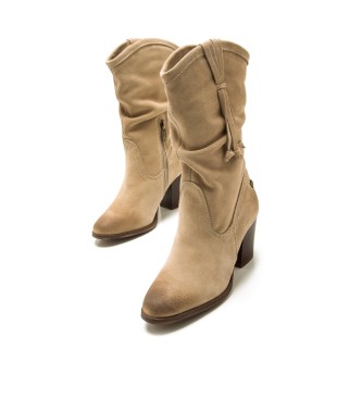 Mustang Botas de Piel Jolie beige