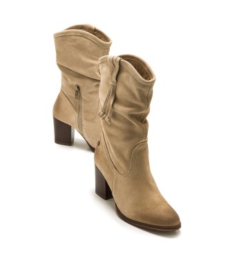 Mustang Botas de Piel Jolie beige