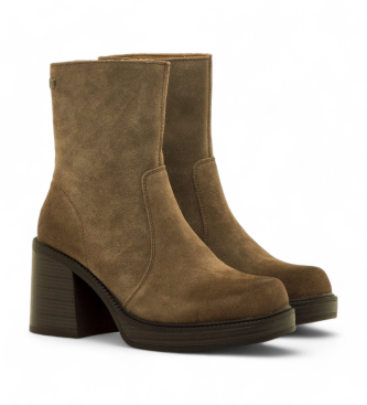 Mustang New Oasis Leather Ankle Boots brown