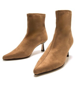 Mustang Ninette beige ankle boots
