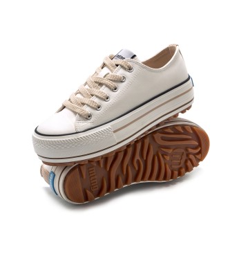 Mustang Zapatillas bigger-T blanco -Altura plataforma 4,5cm-