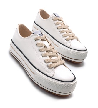 Mustang Trainers bigger-T white -Platform height 4.5cm