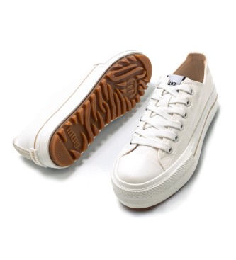 Mustang Trainers Bigger-T wit -Hoogte plateau 4,5cm
