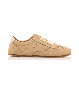 MTNG Free Mia beige leather trainers
