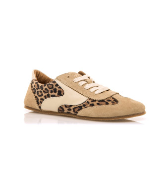 MTNG Free Mia beige leather trainers