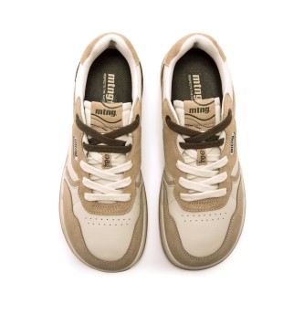 MTNG Free-Miami beige leather slippers