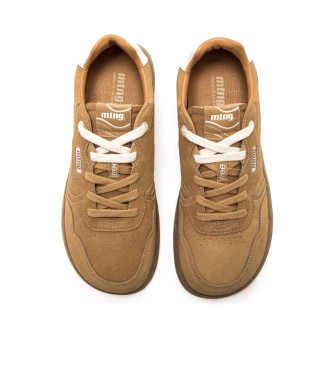 MTNG Free Miami beige leather trainers