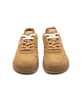MTNG Free Miami beige leather trainers