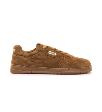 MTNG Free Miami Brown Leather Sneakers